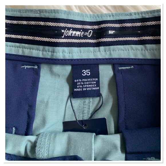 NWT Johnnie-O Wyatt Chino Golf Shorts Blue 35 - Picture 6 of 10